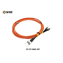 Patch Cord ST-ST MM OM2 Duplex ยาว 3 เมตร